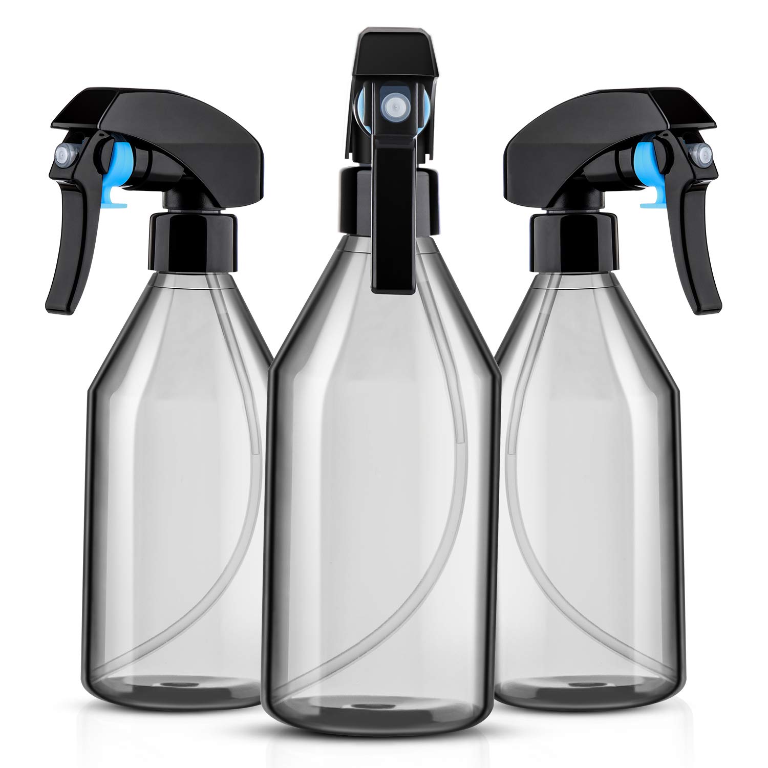 Misting Bottle Fine - 3パックスプレーボトル、10オンスプラスチックスプレーボトル、ガーデニング洗浄液やヘアケア保湿用のファインミストスプレー