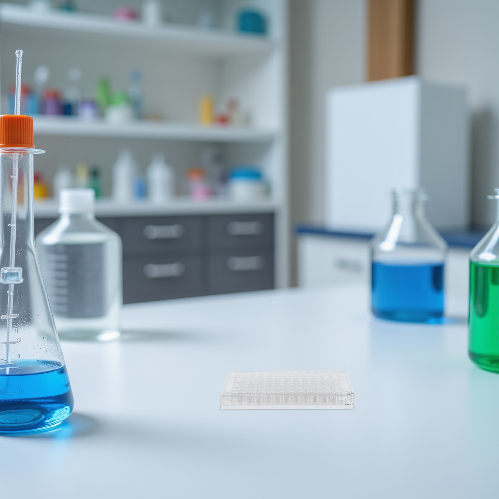 Agar Tissue Culture - 10個入り組織培養プレート 透明プラスチックペトリ皿 96ウェル 平底 蓋付き 滅菌包装