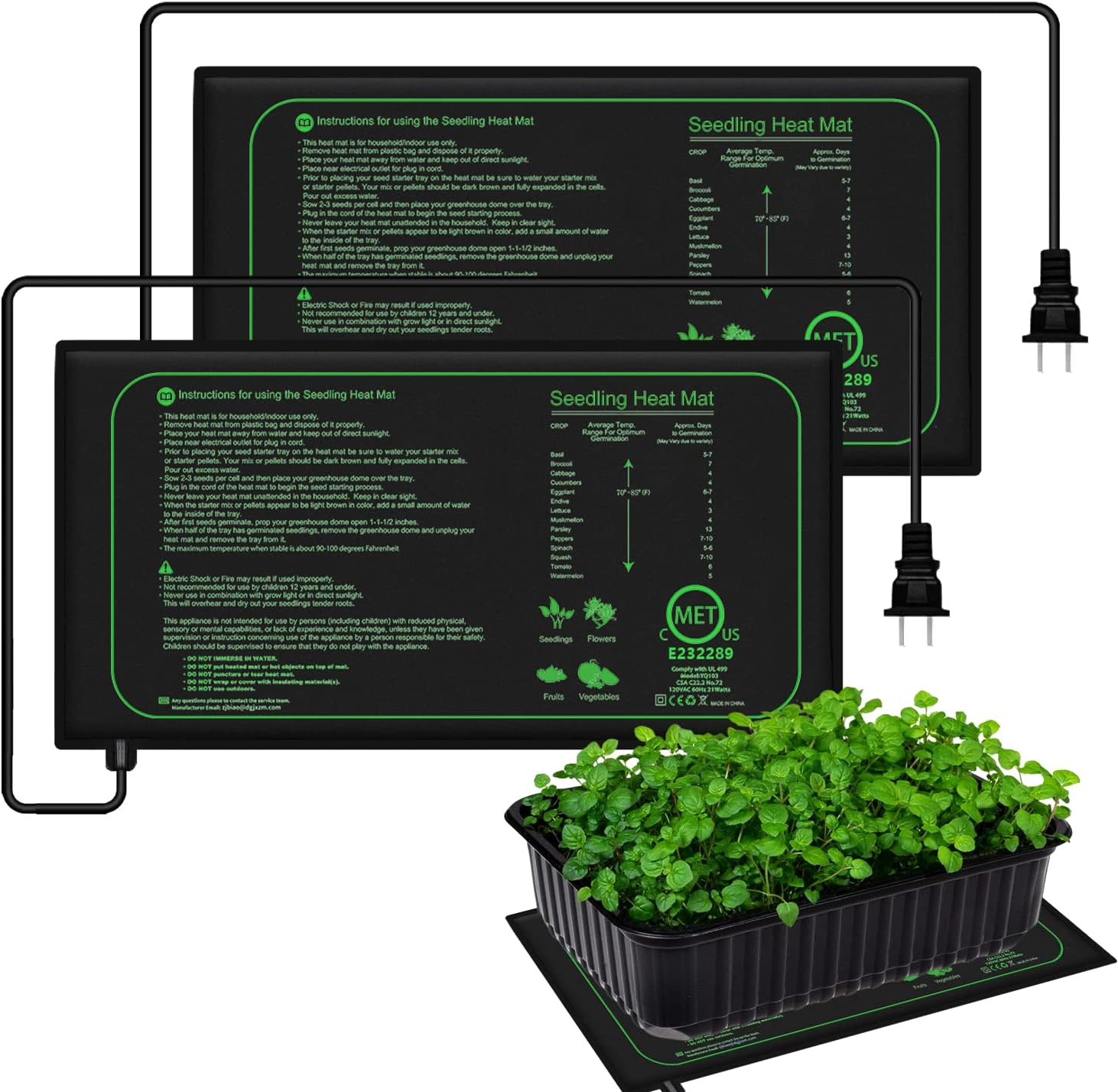 Rooting Gel Clone - 10/25/50CM苗用ヒートマット 室内植物用ヒートマット 発芽防水加熱パッド 繁殖用クローンスターター EU/US/UKプラグ