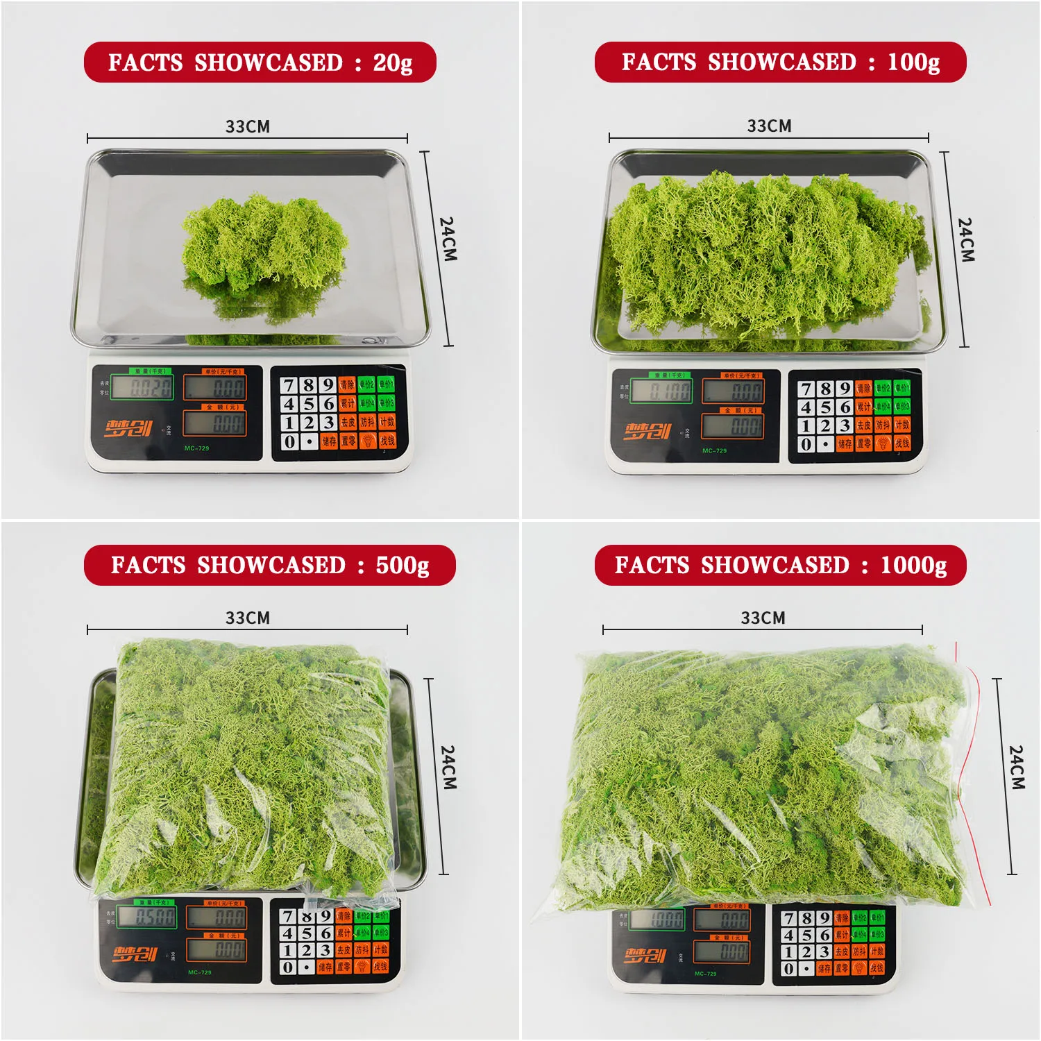 20-200 グラム人工緑の植物偽の草永遠の生活苔草家庭用リ - Sphagnum Moss Dry のレビューと価格