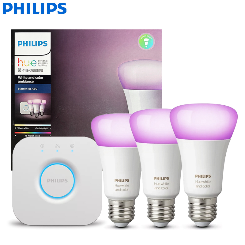 フィリップスHueスマートライトスターターキット 3個のE2 - Philips Light Hue White のレビューと価格