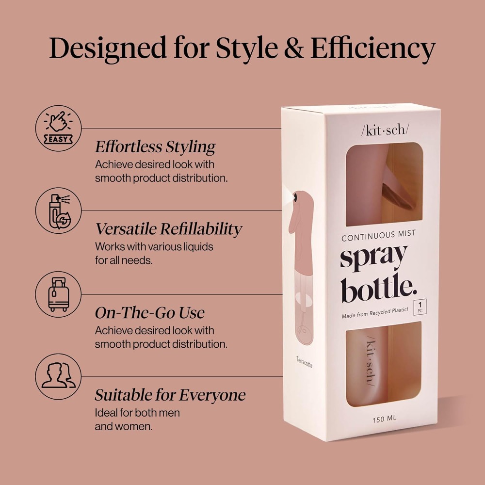 細かい霧状連続スプレー水筒、ヘアスタイリング、植物洗浄用、1 - Misting Bottle Fine のレビューと価格
