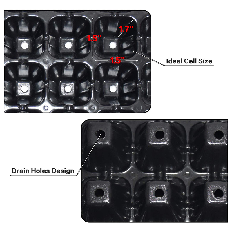 B84B-10パック種子育成トレイ、72セル苗トレイ（排水穴 - Propagation Tray 72 のレビューと価格