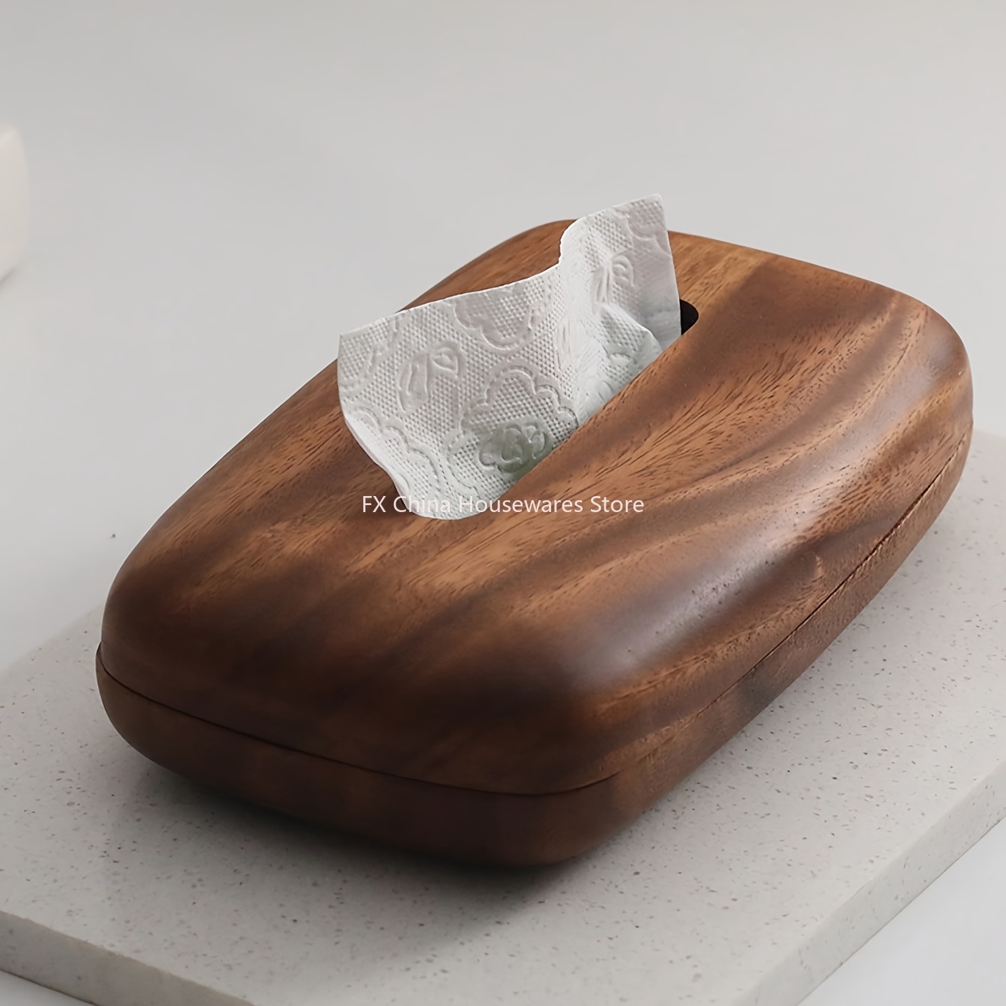 ウォールナット材ティッシュボックスカバーホルダー、取り外し可 - Agar Tissue Culture のレビューと価格