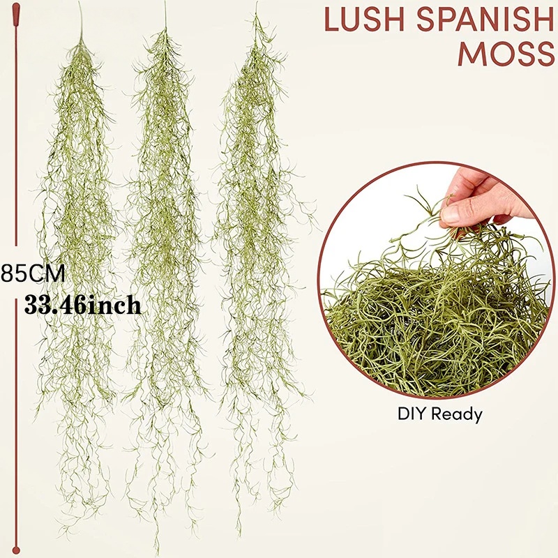 85cm グリーン人工植物モスアイビーファーンヴァイン ホー - Sphagnum Moss Dry のレビューと価格